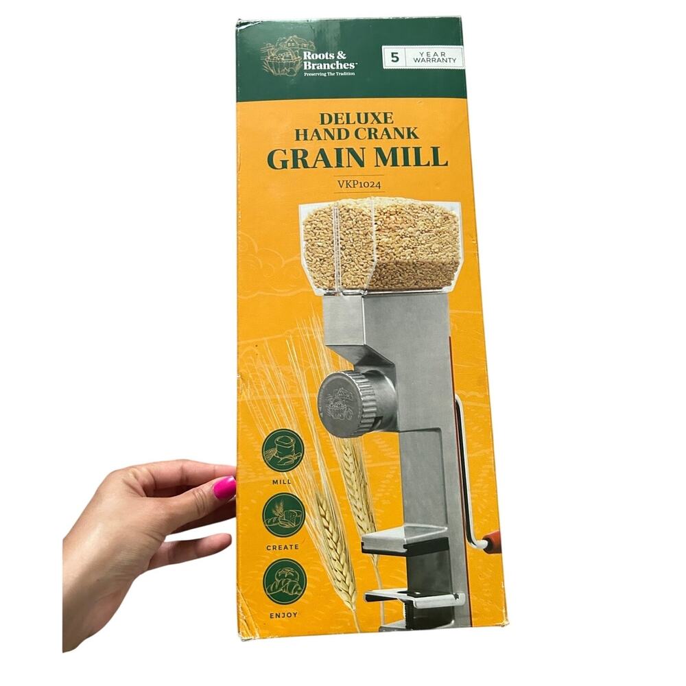 Deluxe Hand Crank Grain Mill New In Box